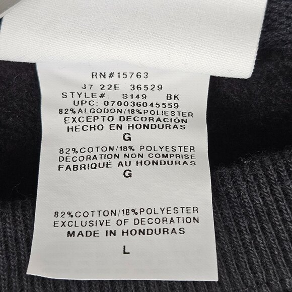 Champion Reverse Weave Ironclad Sweatshirt Size L Built For More Black Pullover - Picture 6 of 8